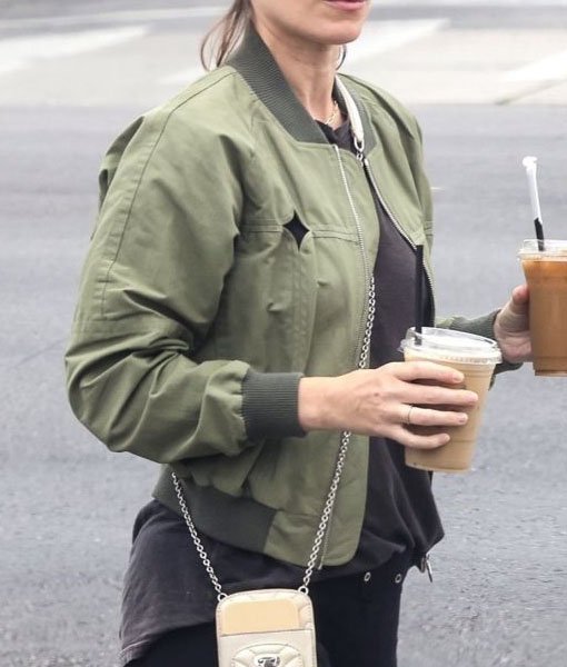 Kate_Mara_Green_Cotton_Jacket_1