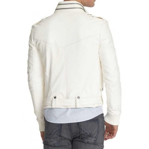 Men’s_Belted_White_Leather_Moto_Jacket_Back