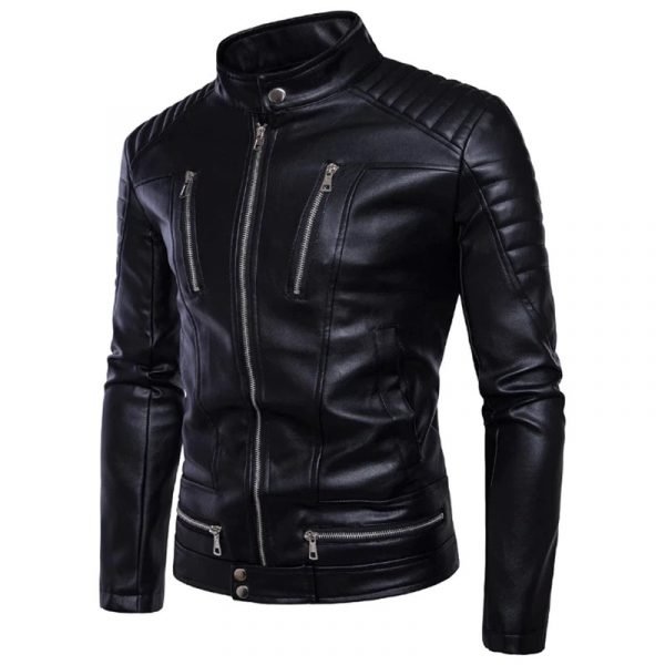 Mens_Padded_Slim_Fit_Biker_Leather_Jacket_2
