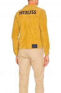 Mens Yellow Suede Jacket