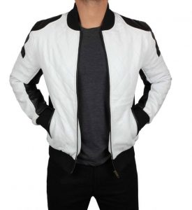Ohio Black and White Biker Jacket