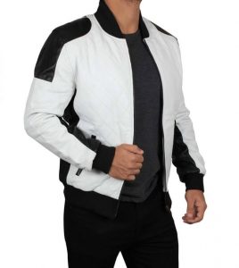 Ohio Black and White Biker Jacket