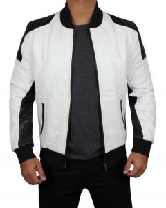 Ohio Black and White Biker Jacket