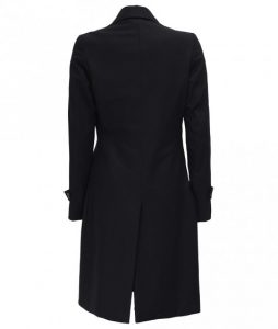 Stephany Womens Two Pockets Coat Black