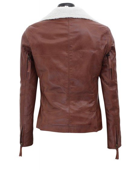 Women’s_Waxed_Leather_Tan_Brown_Shearling_Jacket_3