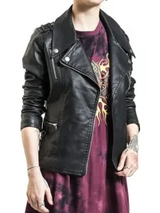 Hellfire Club Unisex Black Leather Jacket