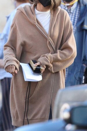 Zendaya_Brown_Fleece_Jacket