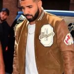 Drake Brown Varsity Bomber Jacket