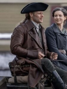 Outlander S07 Jamie Fraser Brown Leather Coat