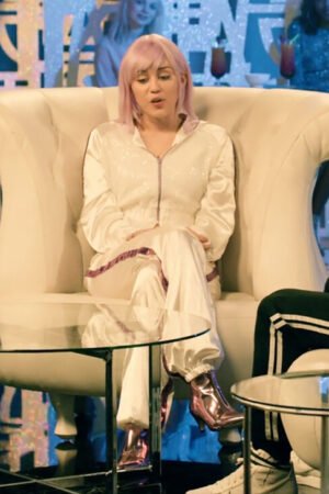 Black Mirror Miley Cyrus White Cropped Jacket (3)