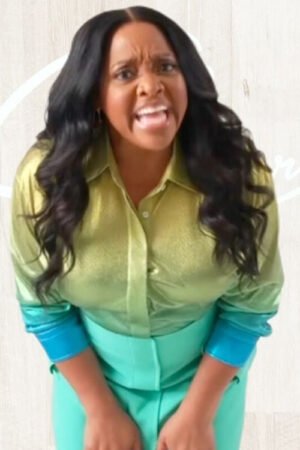 The-View-2023-Sherri-Shepherd-Metallic-Ombre-Shirt