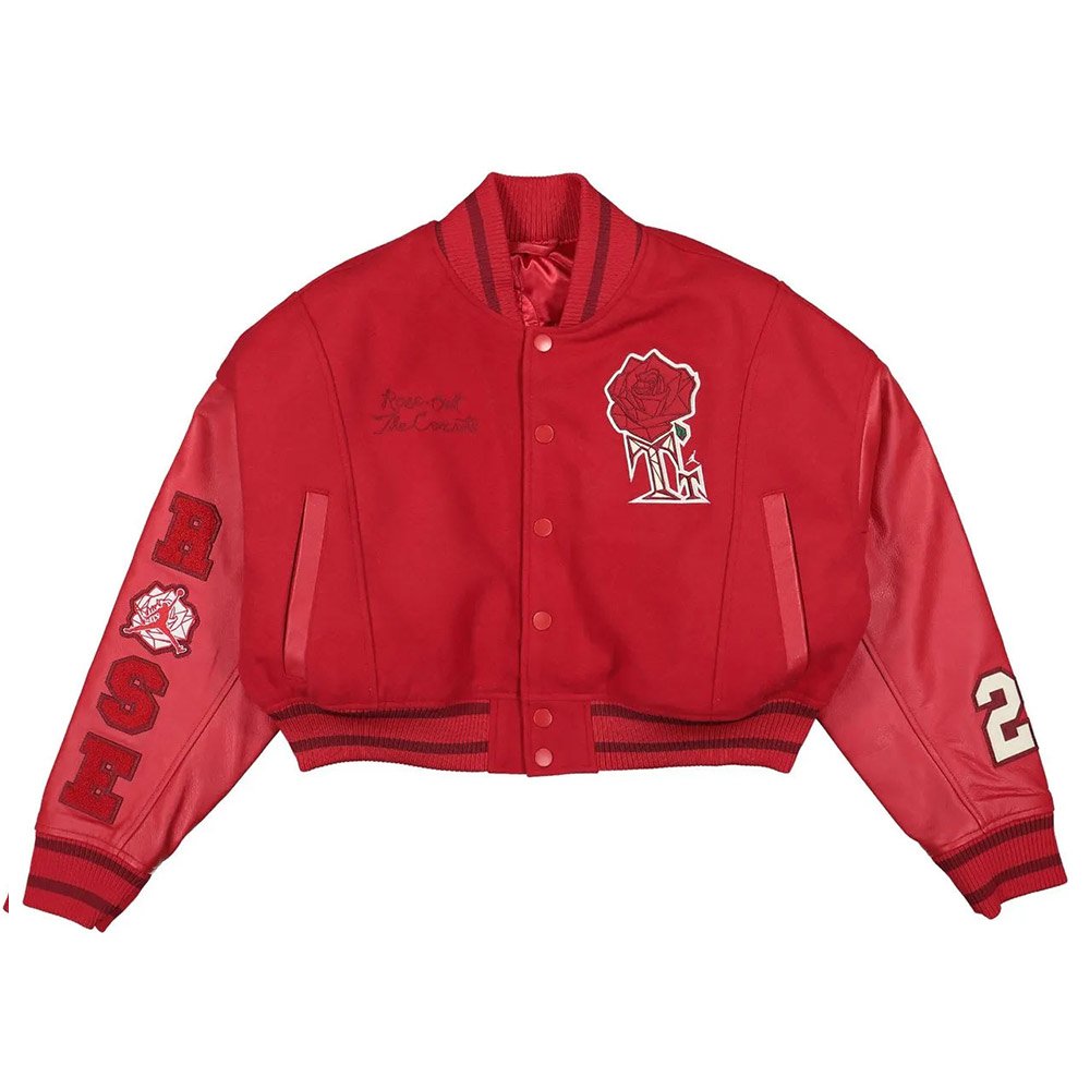 Teyana Red Varsity Jacket - Image 2