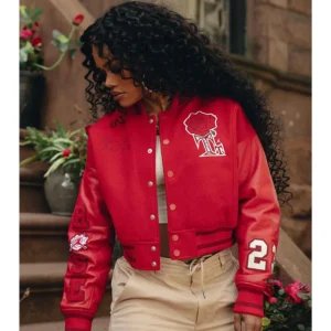 Teyana Red Varsity Jacket