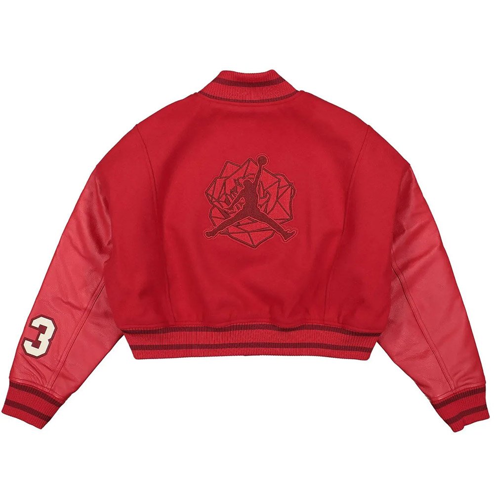 Teyana Red Varsity Jacket - Image 3
