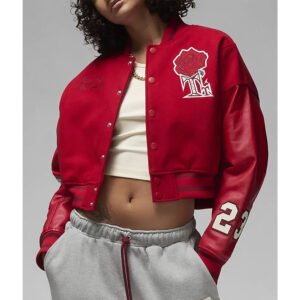 Teyana Red Varsity Jacket