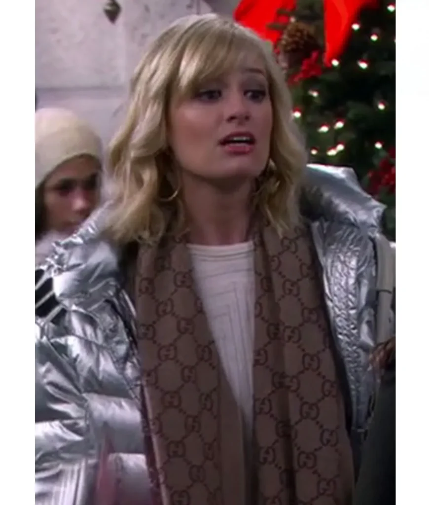 Beth Behrs Silver Puffer Jacket 2 Broke Girls S04