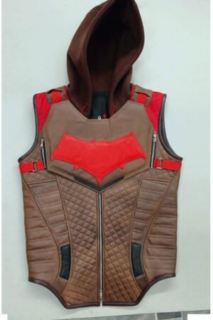 Gotham Knights Leather Vest Hood
