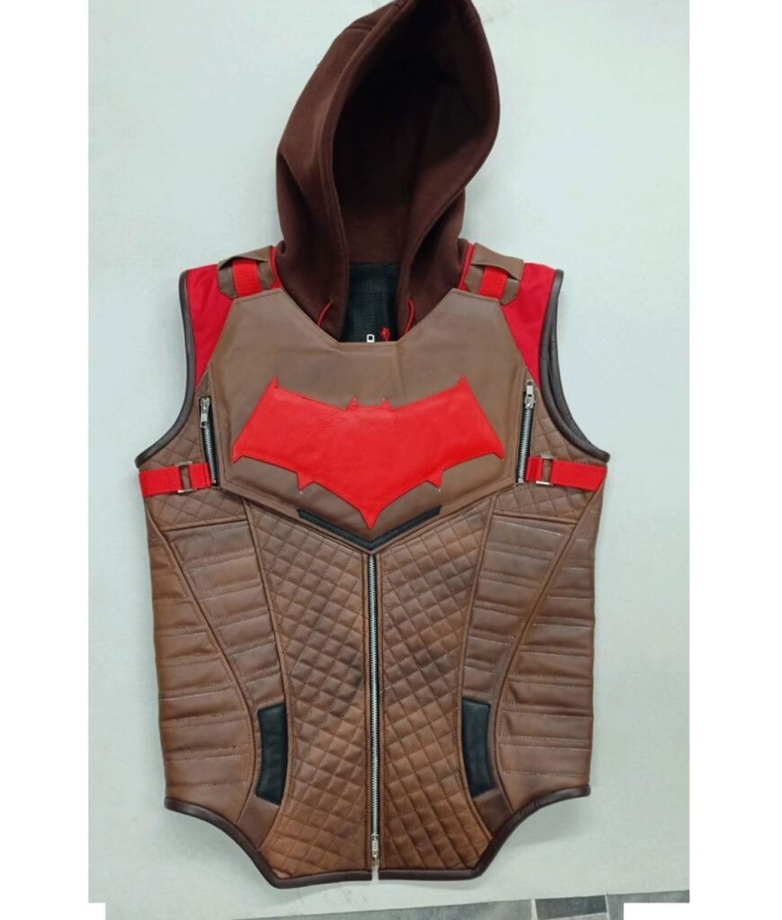 Gotham Knights Leather Vest Hood