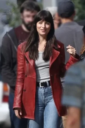 Dakota Johnson Madame Web Leather Jacket