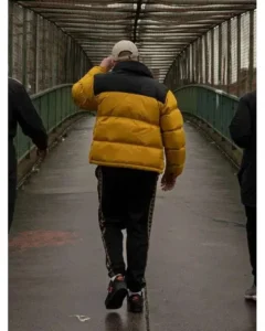Kneecap 2024 Móglaí Bap Yellow Puffer Jacket