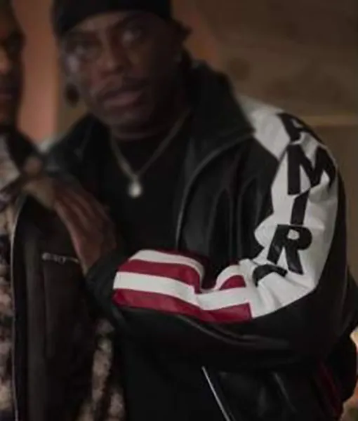 Power Book II Ghost Flag Leather Jacket