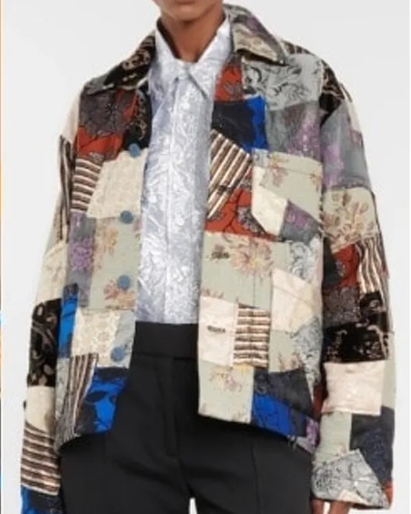 Only Murders In The Building S03 Jacquard Patchwork Jacket - Image 2