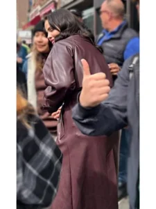 Only Murders In The Building S03 Mabel Mora Leather Coat