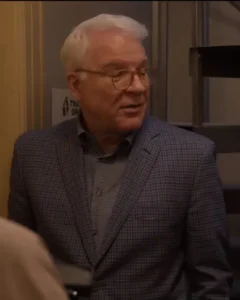 Only Murders in the Building S03 Steve Martin Blue Check Blazer