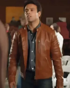 A Christmas Vintage 2023 Reid Rathore Brown Leather Jacket