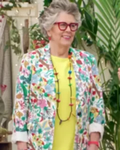 Great British Bake Off S15 Prue Leith Floral Blazer