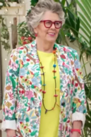 Great British Bake Off S15 Prue Leith Floral Blazer