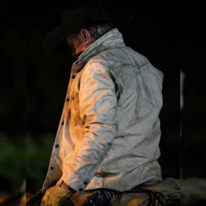 Yellowstone S05 John Dutton Cream White Jacket