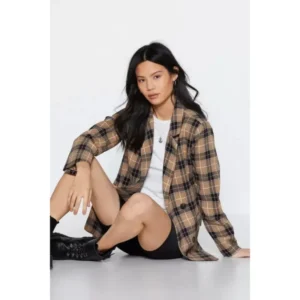 Murder In A Small Town Cassandra Lee Plaid Blazer