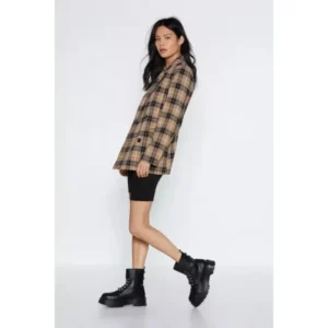 Murder In A Small Town Cassandra Lee Plaid Blazer