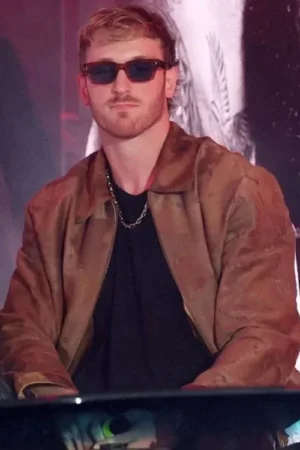 Logan Paul Brown Leather Jacket