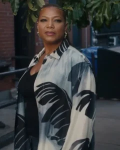 The Equalizer Robyn McCall Leaf Print Coat