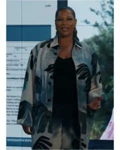 The Equalizer Robyn McCall Leaf Print Coat
