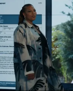 The Equalizer Robyn McCall Leaf Print Coat