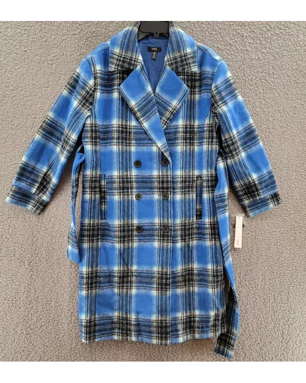 Elsbeth Carrie Preston Blue Plaid Coat
