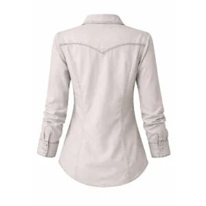 Yellowstone Monica Dutton White Denim Shirt