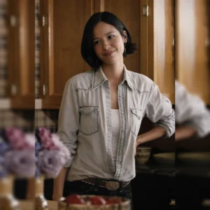 Yellowstone Monica Dutton White Denim Shirt