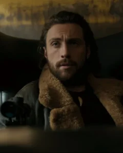 Kraven The Hunter Aaron Taylor Shearling Jacket