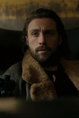 Kraven The Hunter Aaron Taylor Shearling Jacket