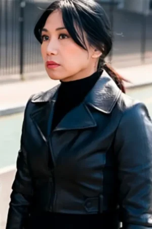 The Equalizer S5 Liza Lapira Cropped Leather Jacket