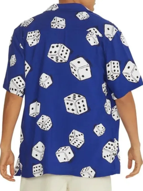 90 Day The Last Resort S02 Biniyam Blue Dice Print Shirt