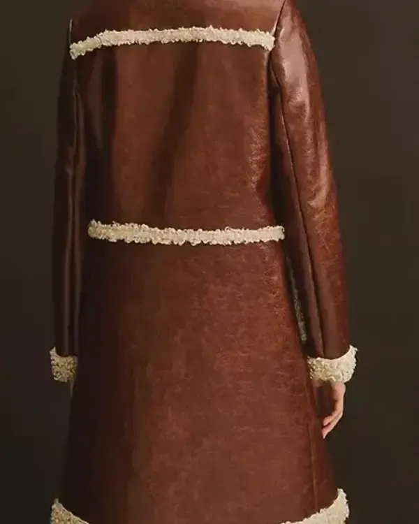 Beyond The Gates 2025 Ambyr Michelle Brown Leather Coat