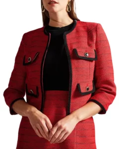 Elsbeth S02 Carrie Preston Red Tweed Jacket