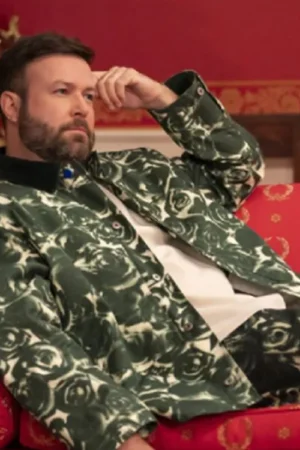 The Residence 2025 Taran Killam Green Rose Print Jacket