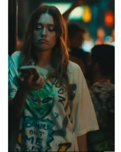 The White Lotus S03 Aimee Lou White Printed Shirt