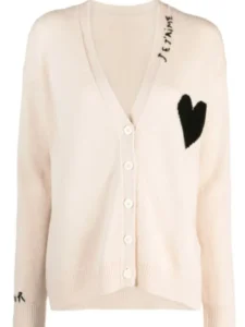 9-1-1 Maddie Kendall White Heart Cardigan